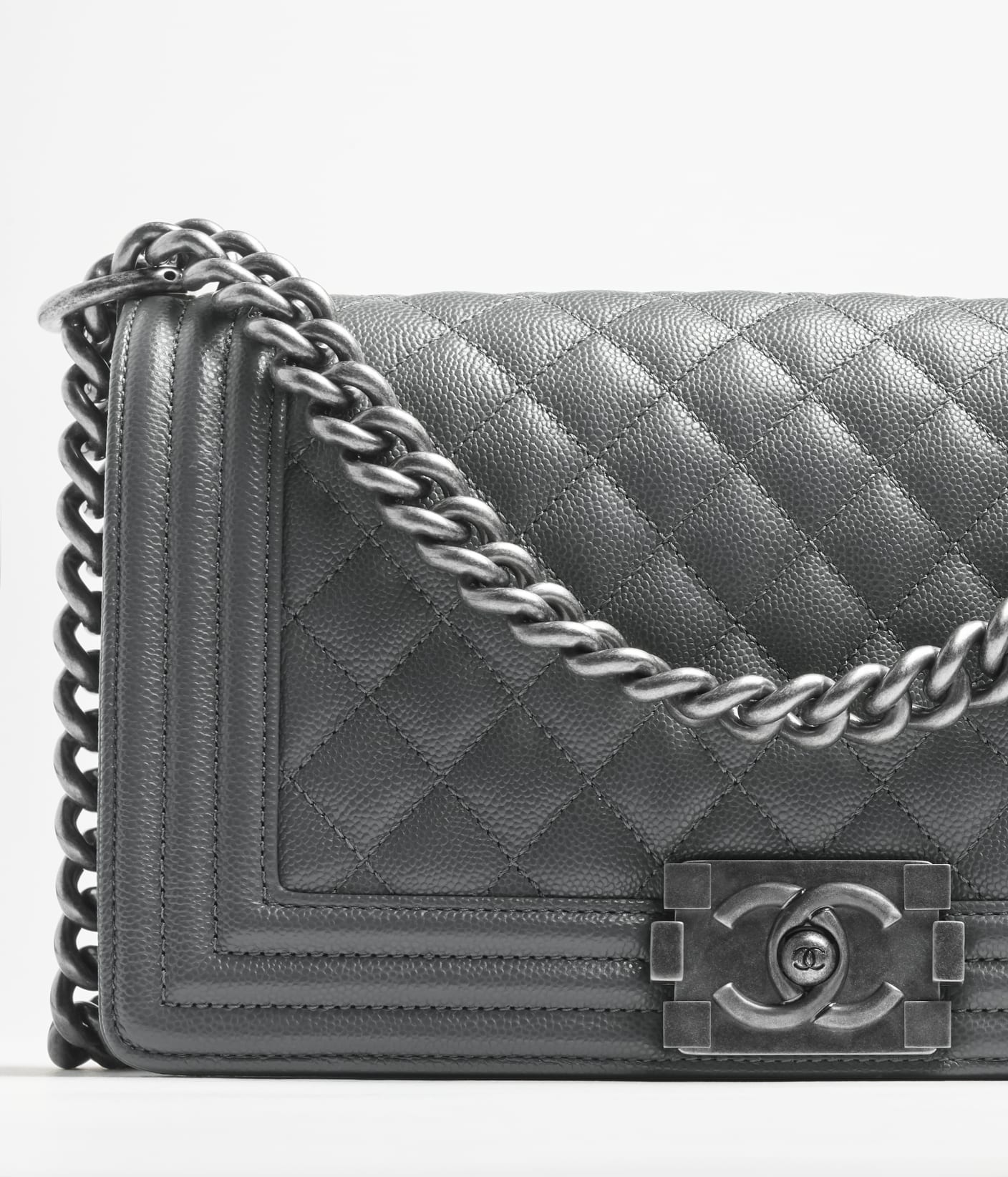 SAC BOY CHANEL GRIS