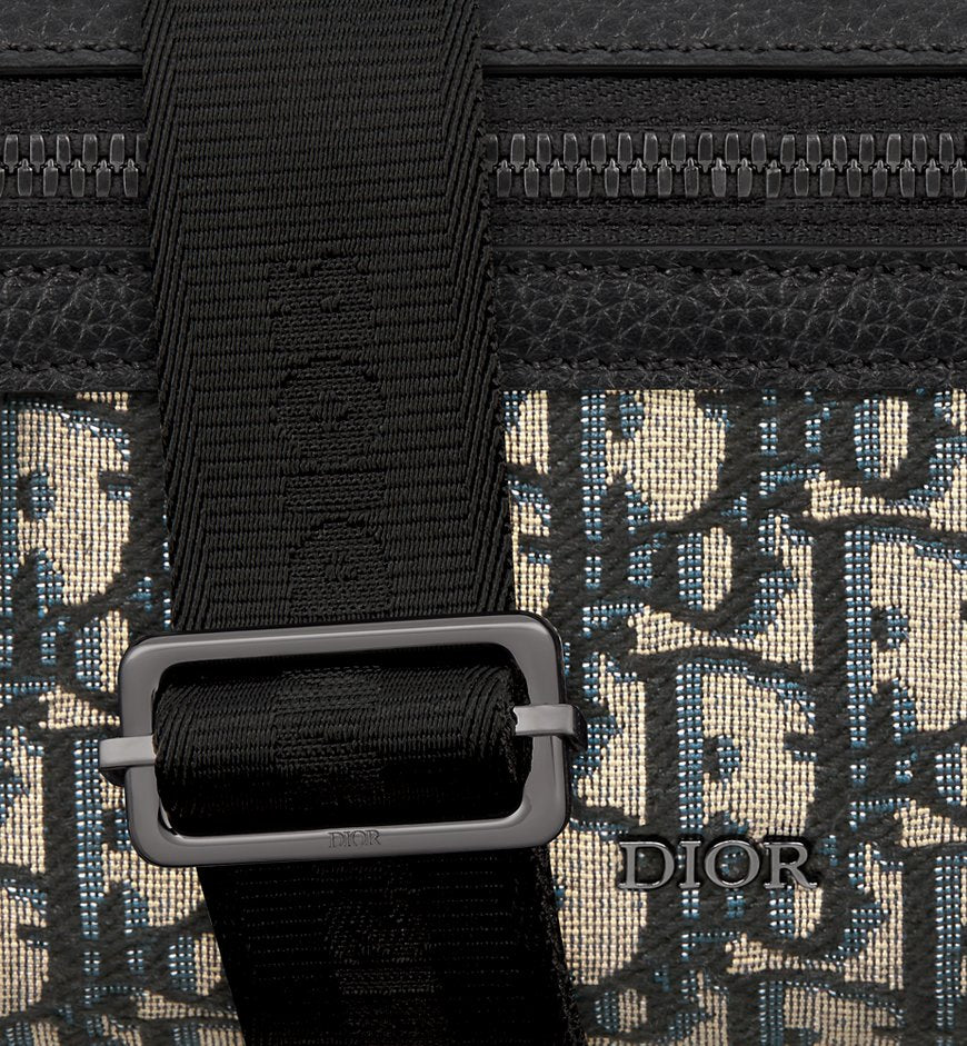 Mini sac Messenger Dior zippé Rider 2.0 Noir et Beige