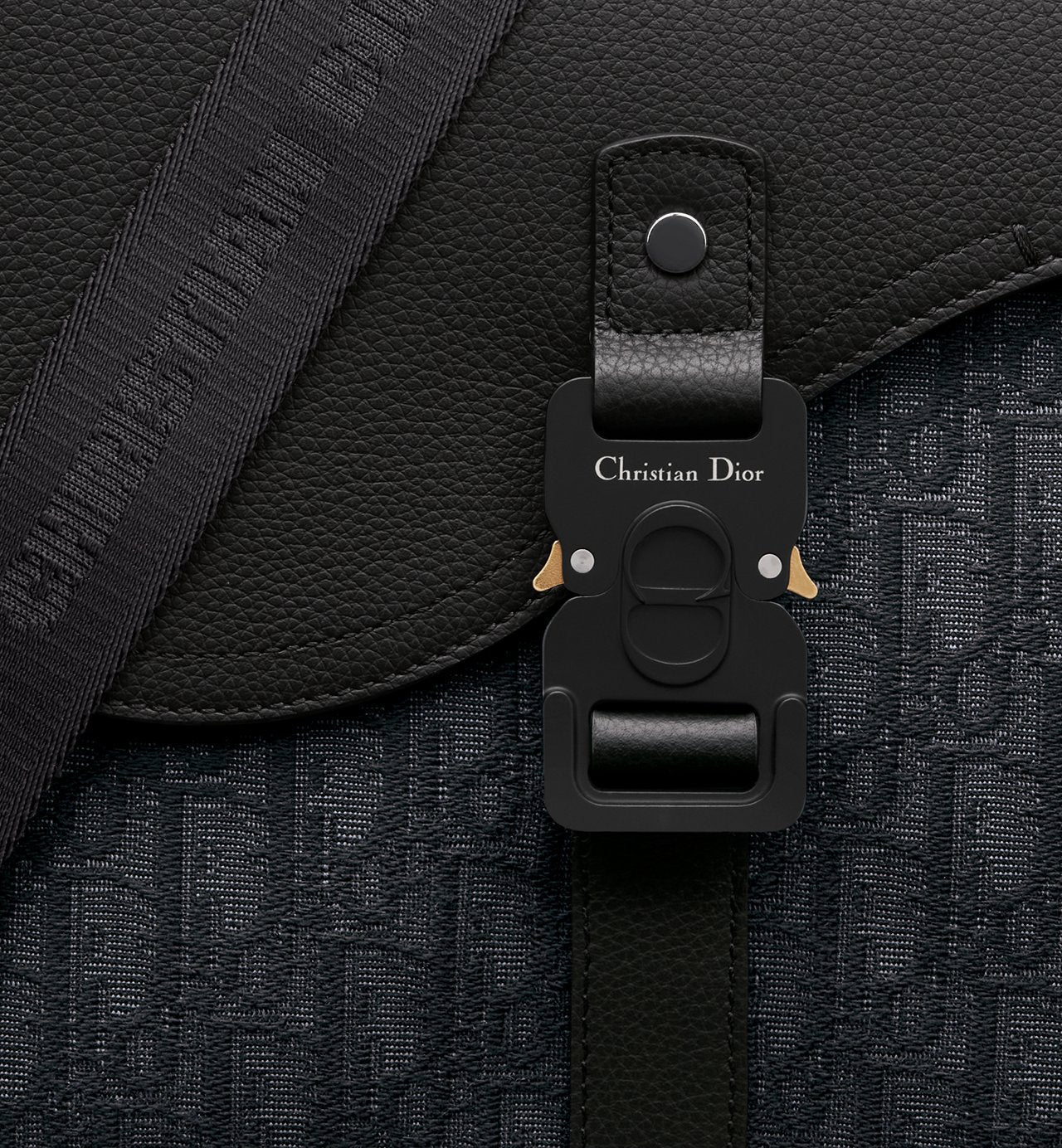 Sac Messenger à rabat Saddle Medium Dior - Noir