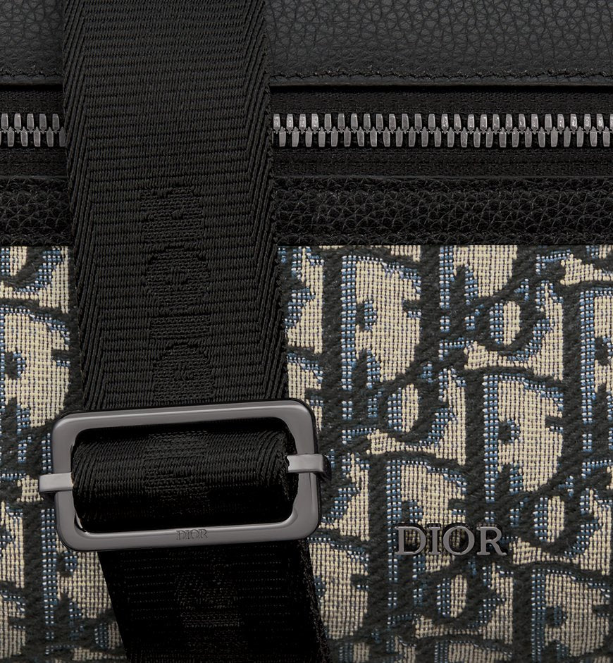 Sac Messenger zippé Rider 2.0 Dior Noir et Beige