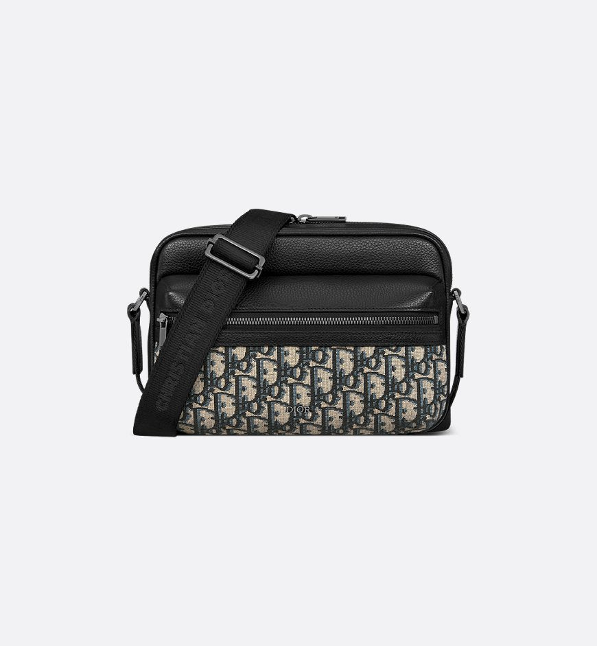Sac Messenger zippé Rider 2.0 Dior Noir et Beige