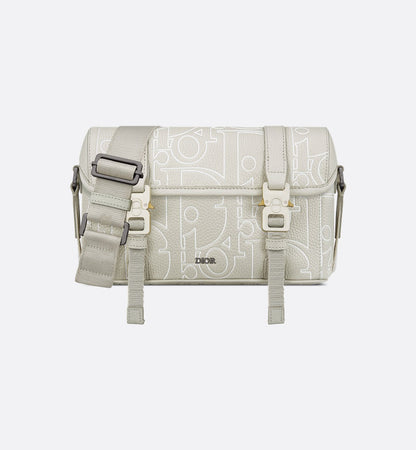 Sac Messenger à rabat Dior Hit The Road - Blanc