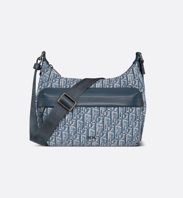 Sac Hobo Rider Soft Small Dior - Bleu