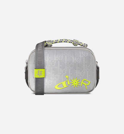 Mini sac zippé DIOR AND LEWIS HAMILTON - Gris