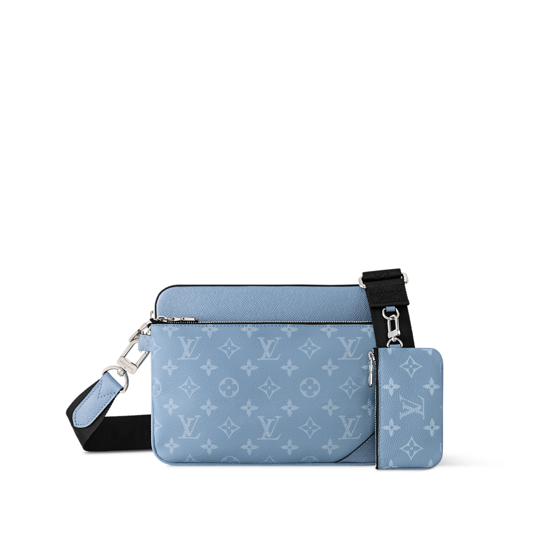 Sac Trio Messenger - LV - Bleu ciel