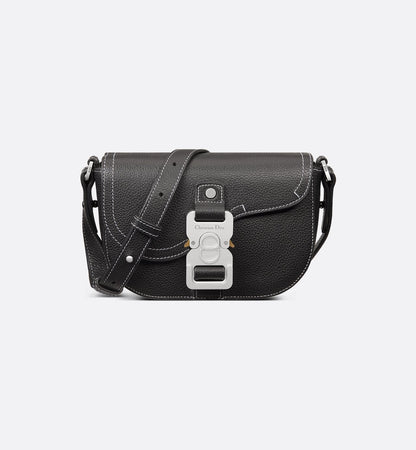 Mini sac Messenger Dior à rabat Saddle - Noir