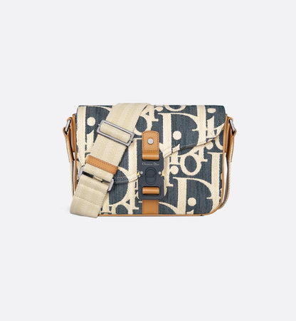 Sac Messenger Saddle Dior - Bleu Blanc