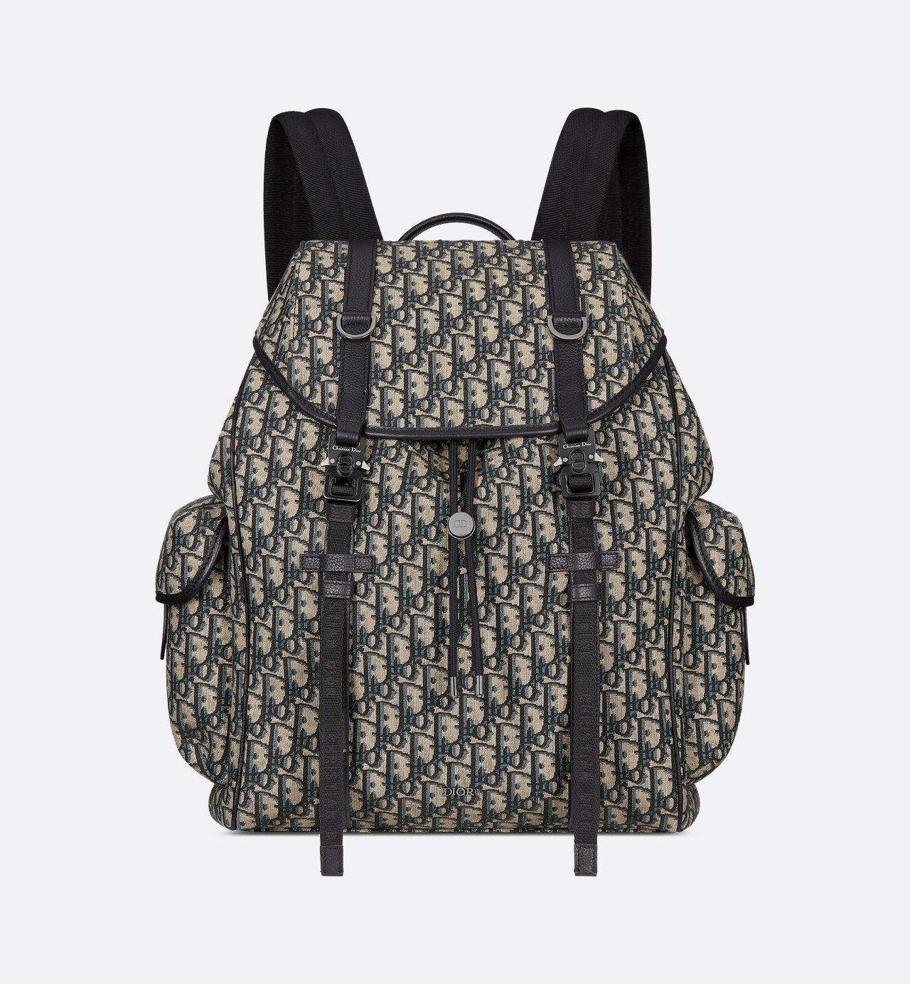 Sac à dos à rabat Dior Hit The Road - Noir Beige