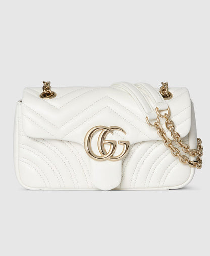 Sac à épaule GG Marmont petit format - Blanc
