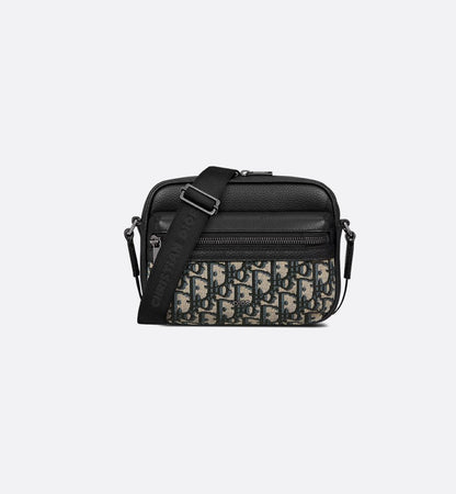 Mini sac Messenger Dior zippé Rider 2.0 Noir et Beige