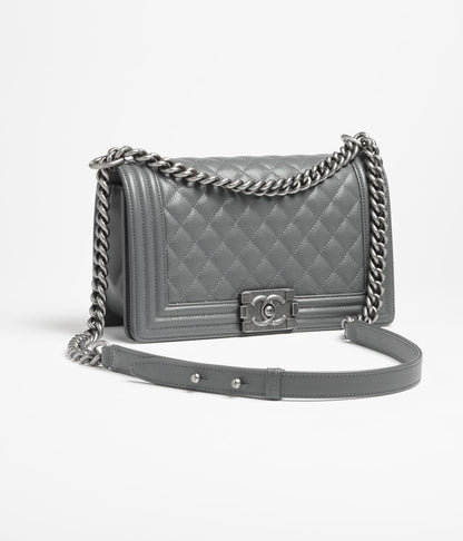 SAC BOY CHANEL GRIS