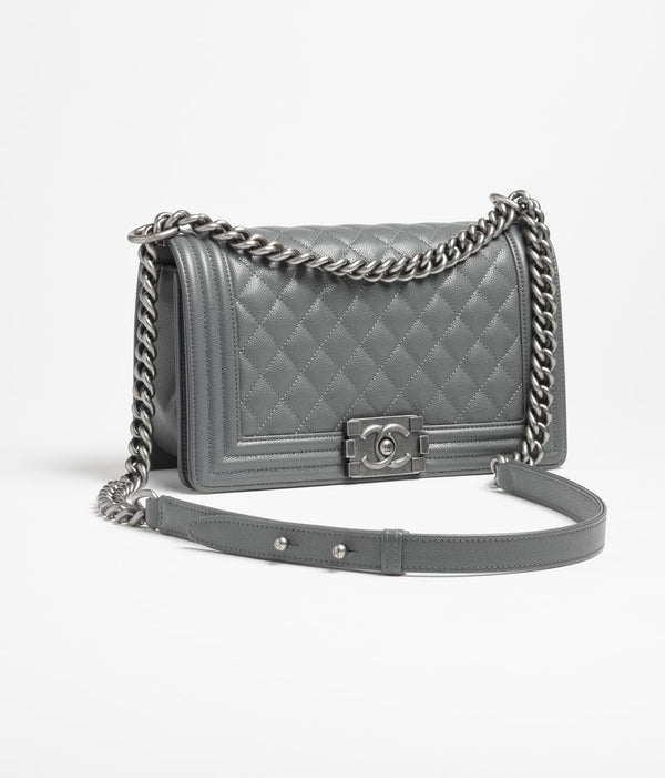 SAC BOY CHANEL GRIS