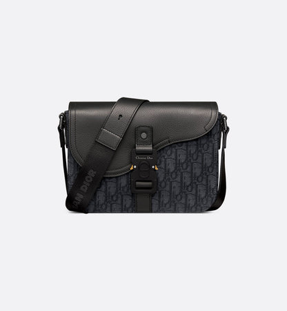 Sac Messenger à rabat Saddle Small Dior - Noir