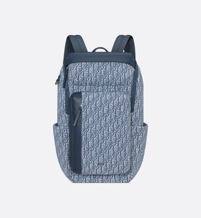 Sac à dos zippé Rider Soft - Dior - Bleu