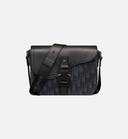 Sac Messenger à rabat Saddle Small Dior Noir