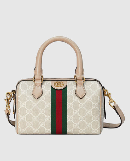 Sac Boston GG Ophidia petit format - Blanc