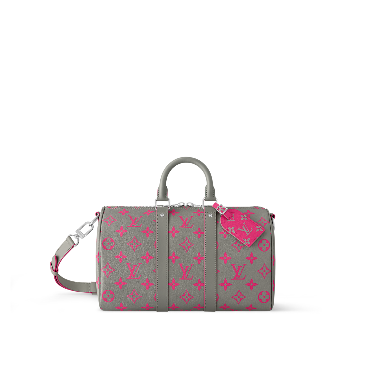 Sac Keepall Bandoulière 35 - LV - Gris Rose