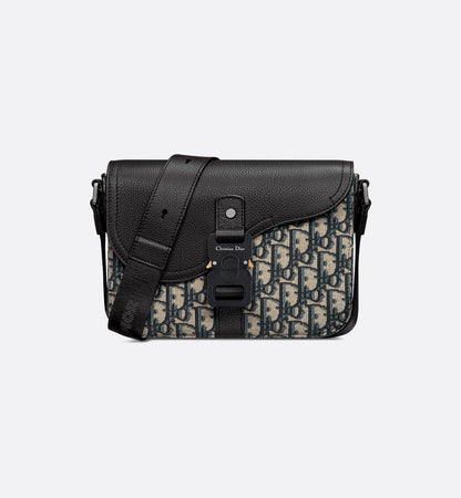 Sac Messenger à rabat Saddle Small Dior - Beige Noir