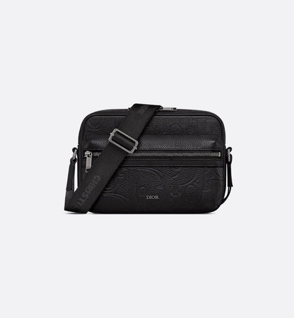 Sac Messenger zippé Rider 2.0 Cuir - Dior - Noir
