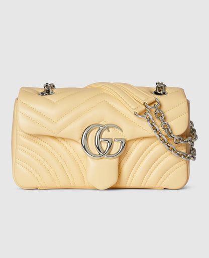 Sac à épaule GG Marmont petit format - Beige