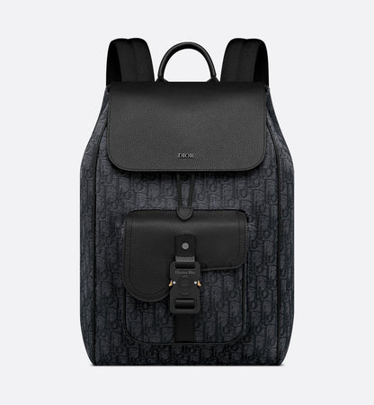 Sac à dos à rabat Saddle - Dior - Noir
