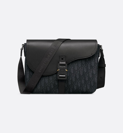 Sac Messenger à rabat Saddle Medium Dior - Noir