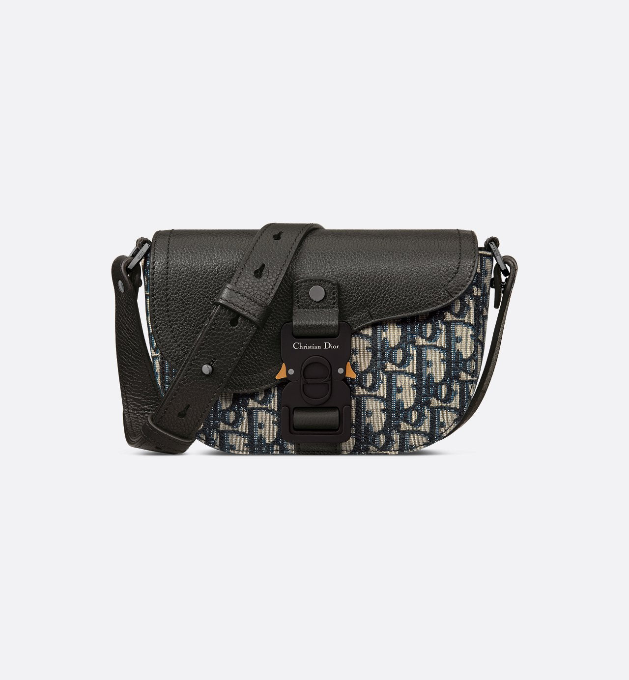 Mini sac Messenger Dior à rabat Saddle Toile - Beige