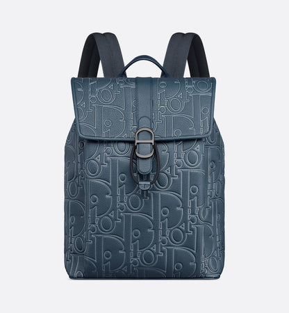 Sac à dos à rabat Dior Daily Bleu