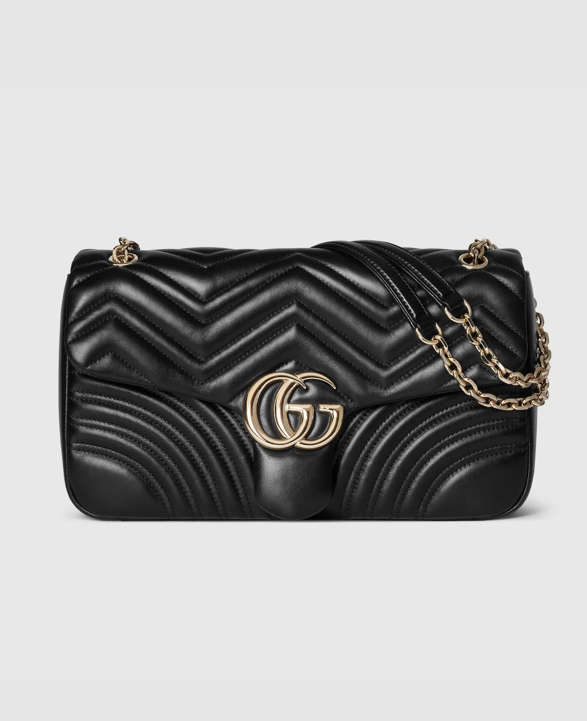 Sac à épaule grand format à motif GG Marmont - Noir