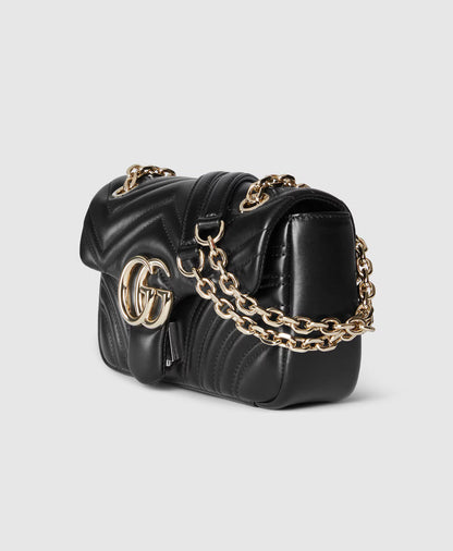 Sac à épaule GG Marmont petit format - Noir