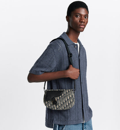 Sac Messenger Saddle Dior - Noir Beige