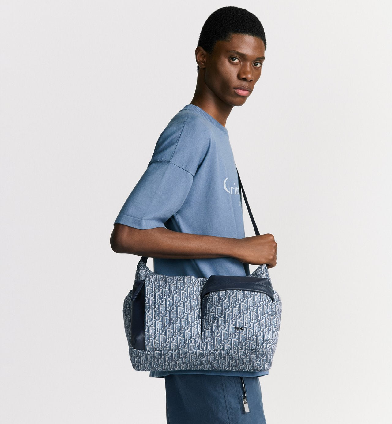 Sac Hobo Rider Soft Medium Dior - Bleu