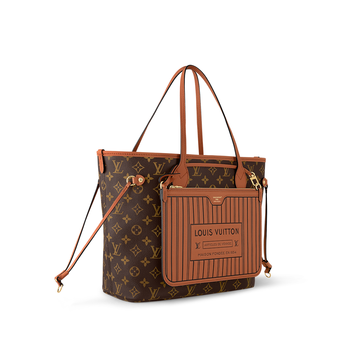 Sac Neverfull Inside Out MM - LV - Marron