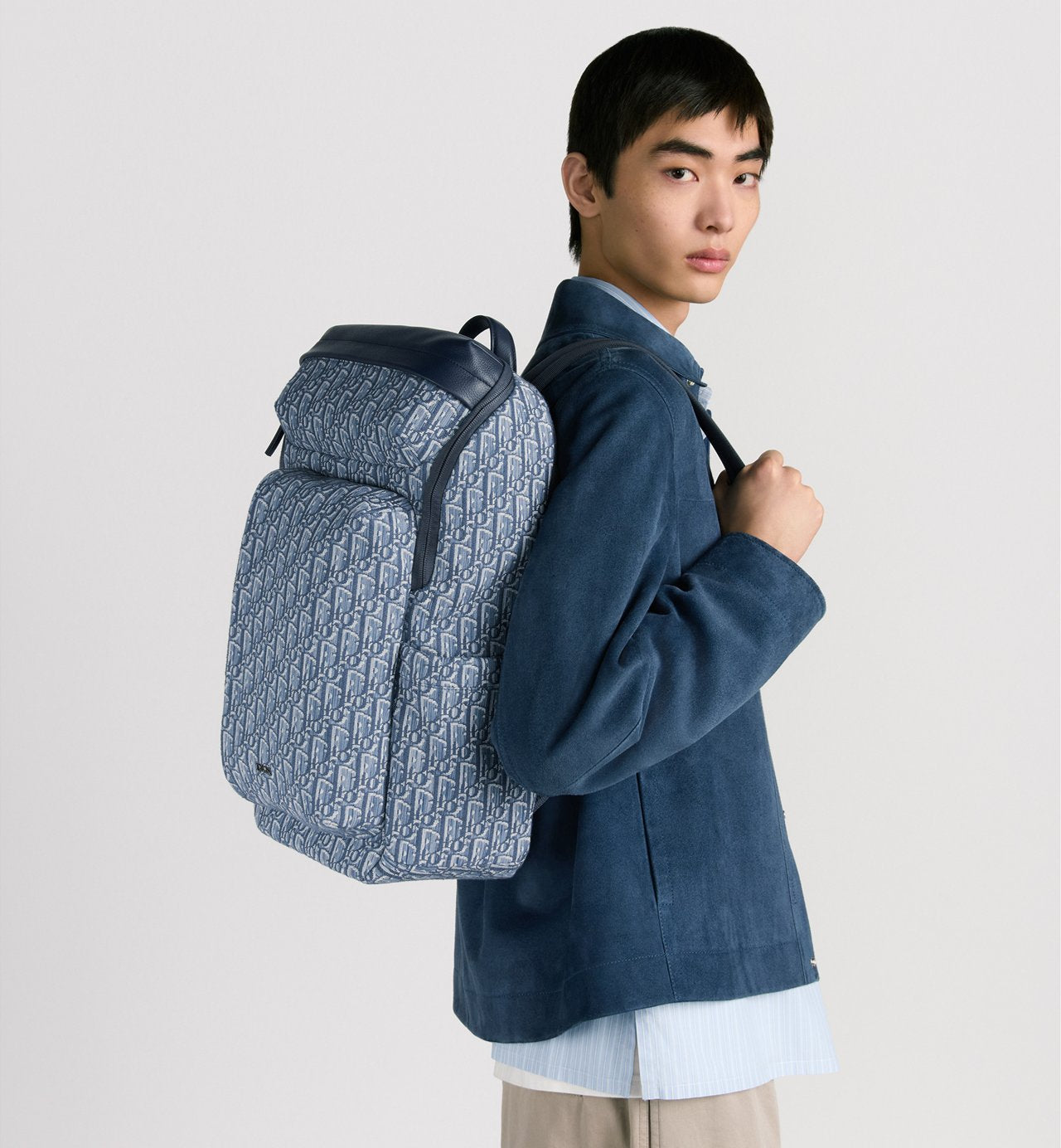 Sac à dos zippé Rider Soft - Dior - Bleu