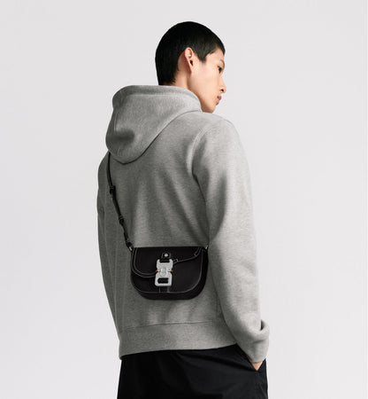 Mini sac Messenger Dior à rabat Saddle - Noir