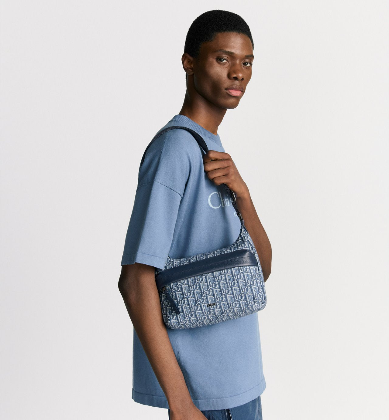 Sac Hobo Rider Soft Small Dior - Bleu