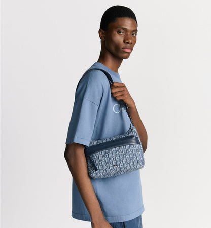 Sac Hobo Rider Soft Small Dior - Bleu