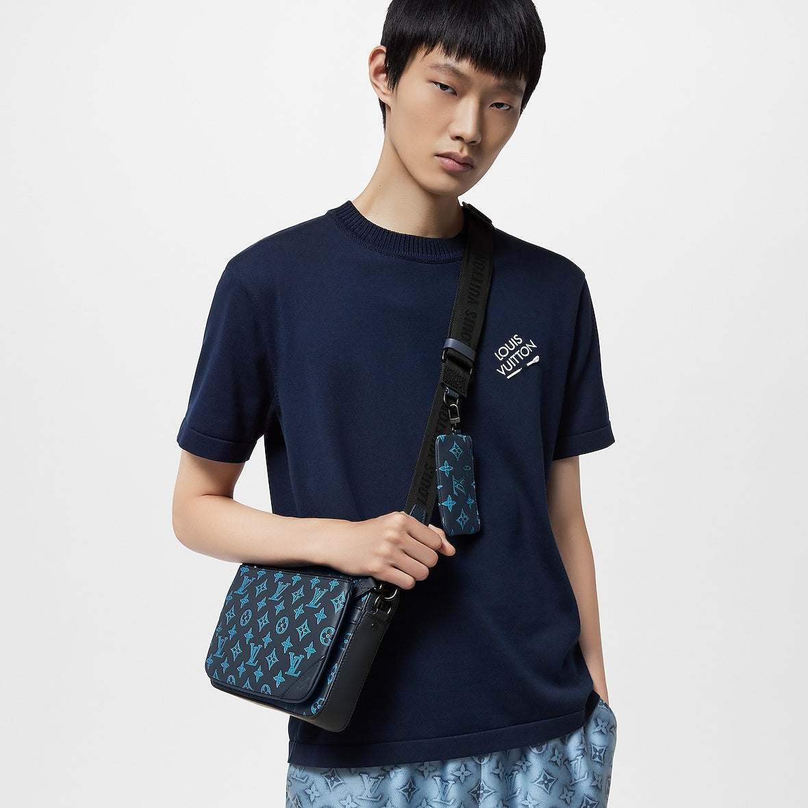 Sac Trio Messenger - LV - Bleu