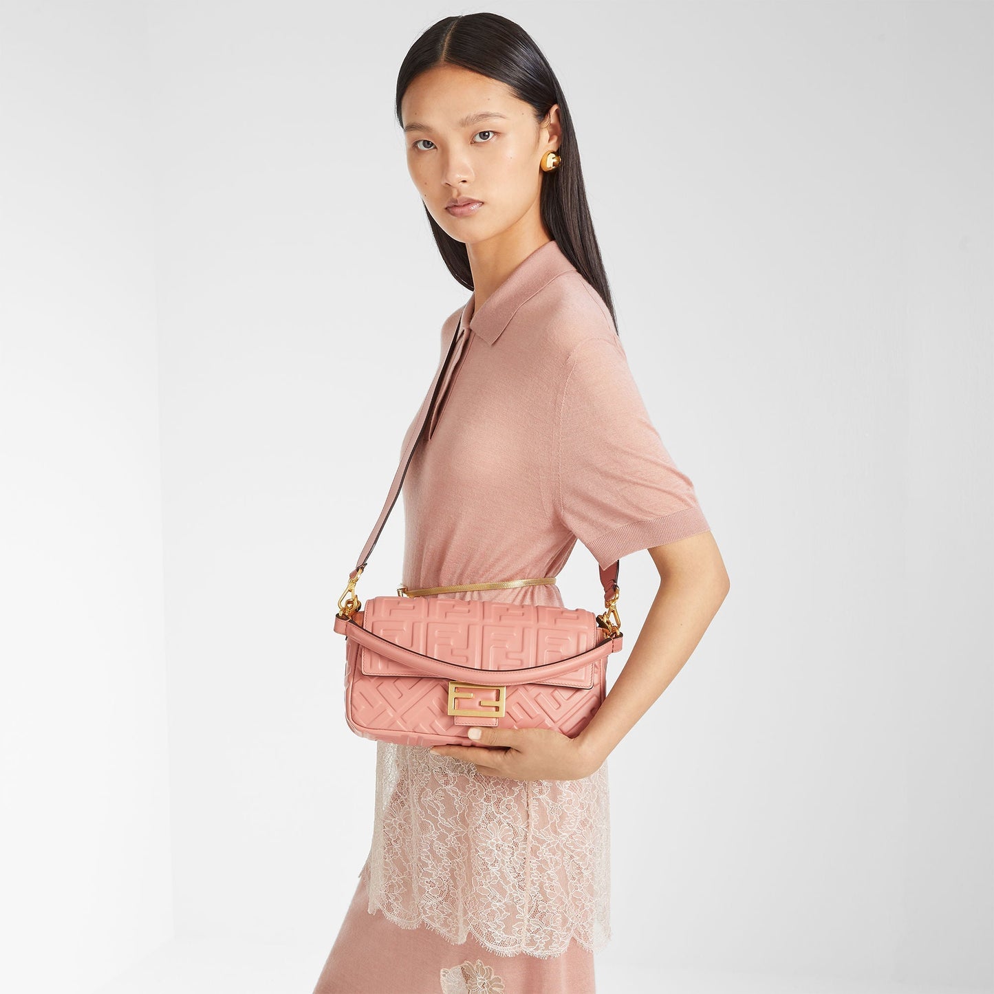 Sac Fendi Baguette - Rose