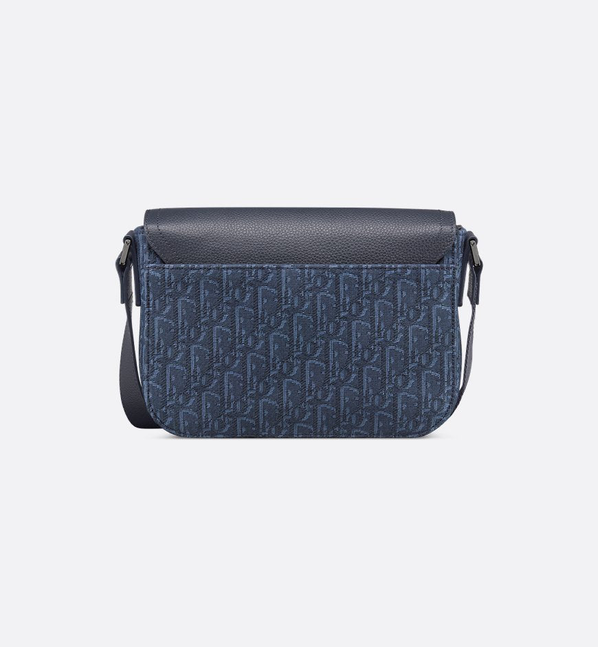 Sac Messenger à rabat Saddle Small Dior Bleu Marine