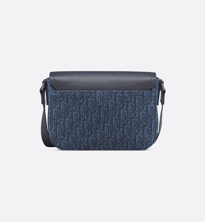 Sac Messenger à rabat Saddle Small Dior Bleu Marine