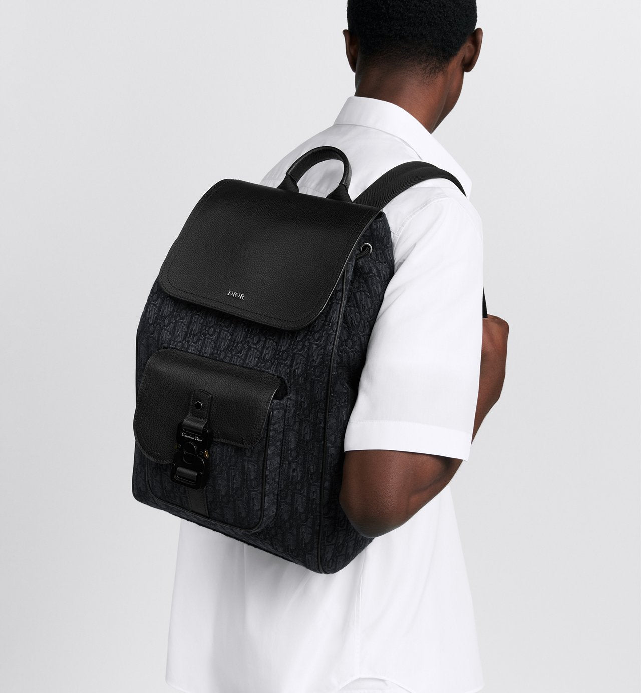 Sac à dos à rabat Saddle - Dior - Noir