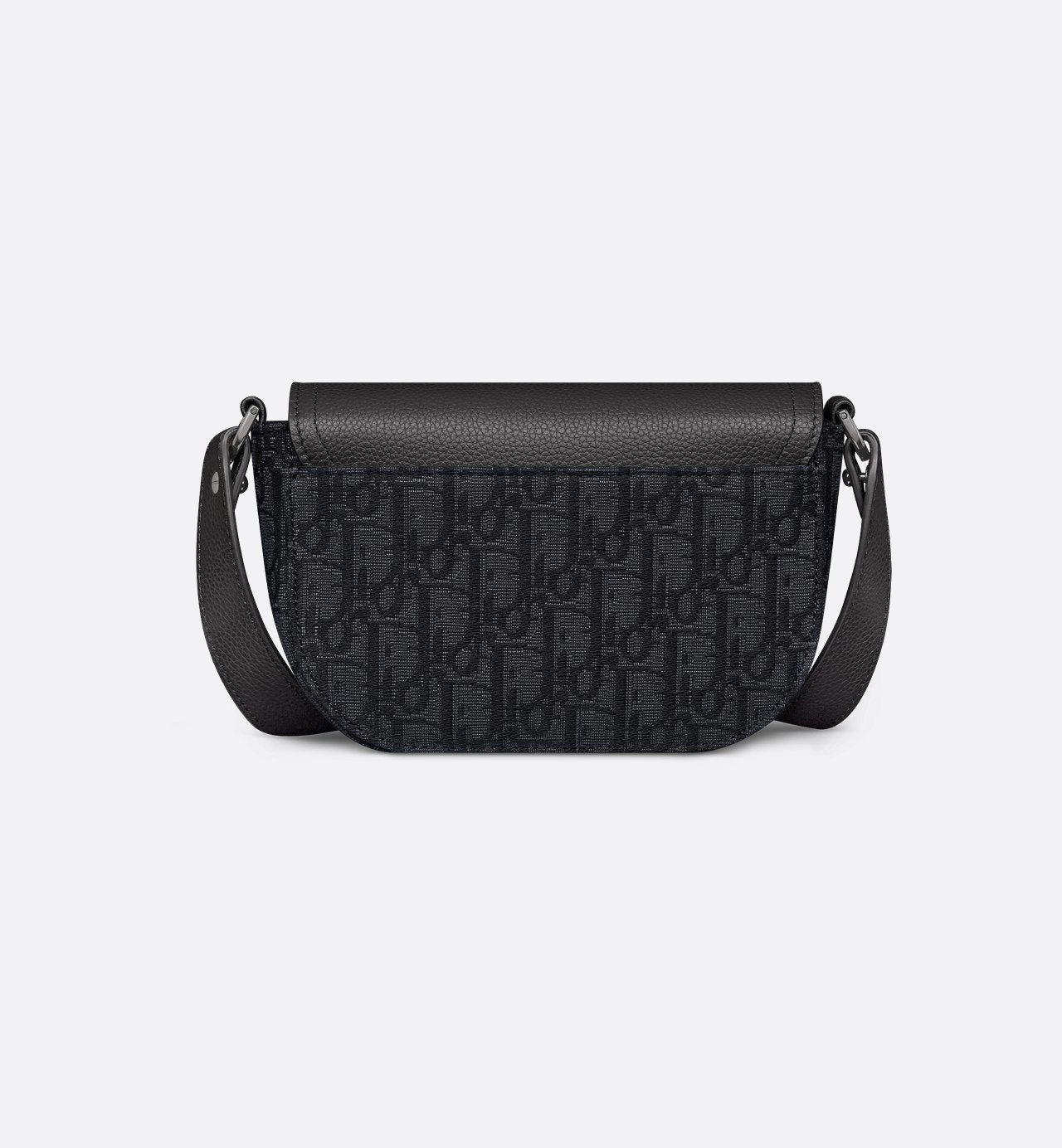 Mini sac Messenger Dior à rabat Saddle Toile - Noir