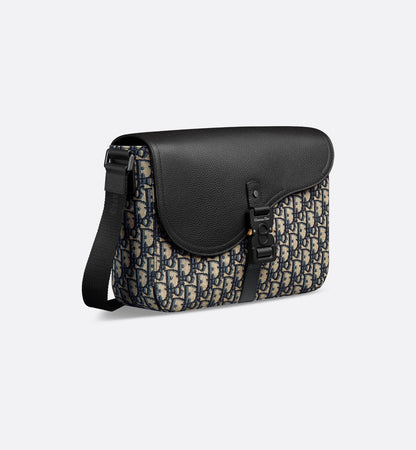 Sac Messenger à rabat Saddle - Dior - Motif blanc
