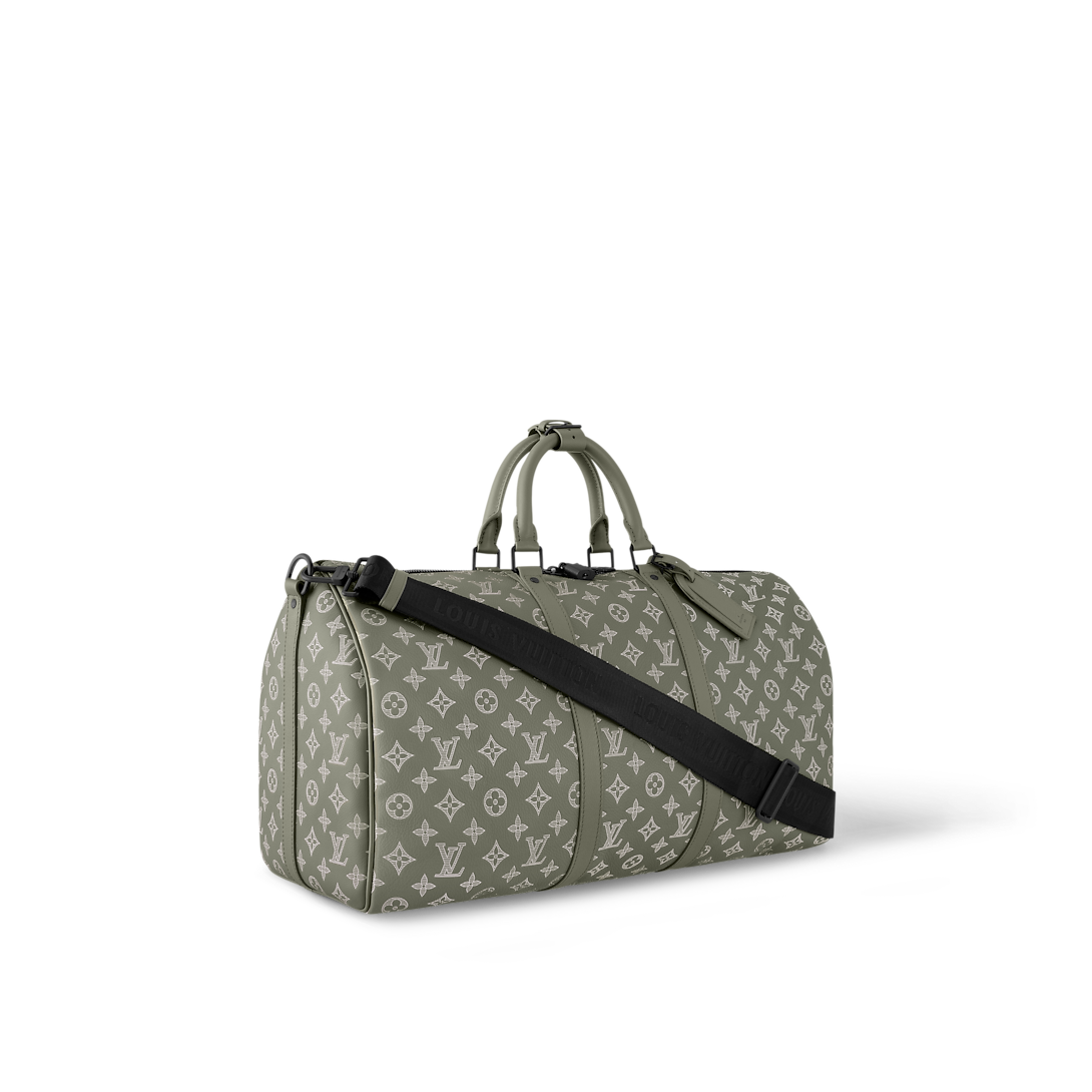 Sac Keepall Bandoulière 50 - LV -  Vert kaki