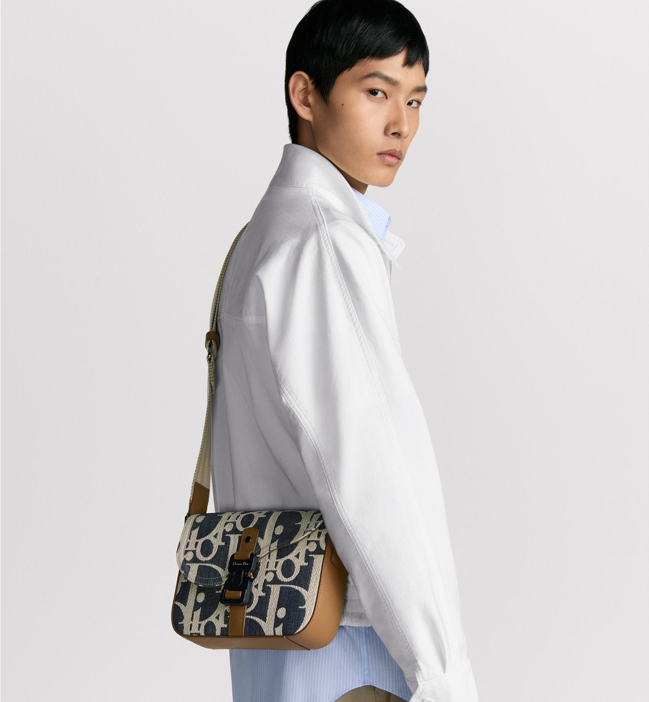 Sac Messenger Saddle Dior - Bleu Blanc