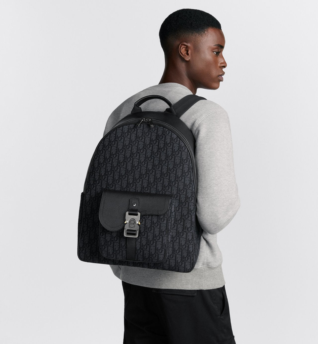 Sac à dos zippé Saddle - Dior - Noir