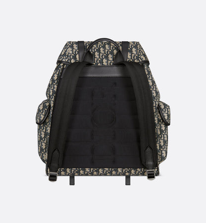 Sac à dos à rabat Dior Hit The Road - Noir Beige