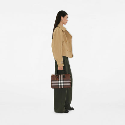 Sac bowling Check - BURBERRY - Marron