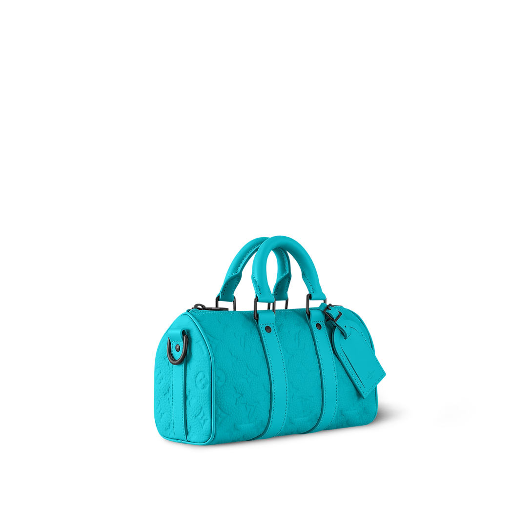 Sac Keepall Bandoulière 25 Noir Cuir - LV - Bleu